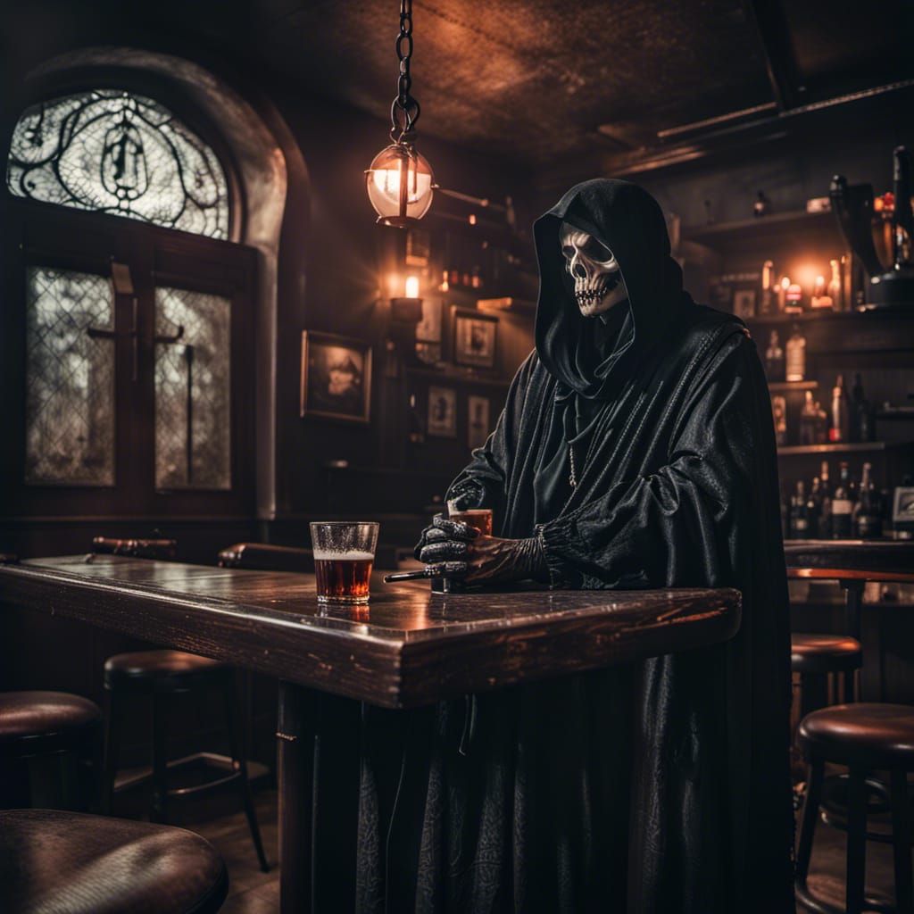 Grim Reaper's Afterwork Drink in Underworld Pub