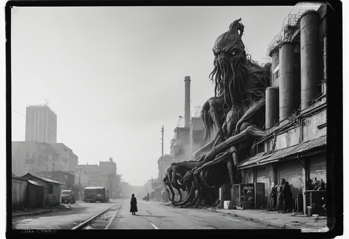 Cthulhu Woman Portrait with Radioactive Spiders