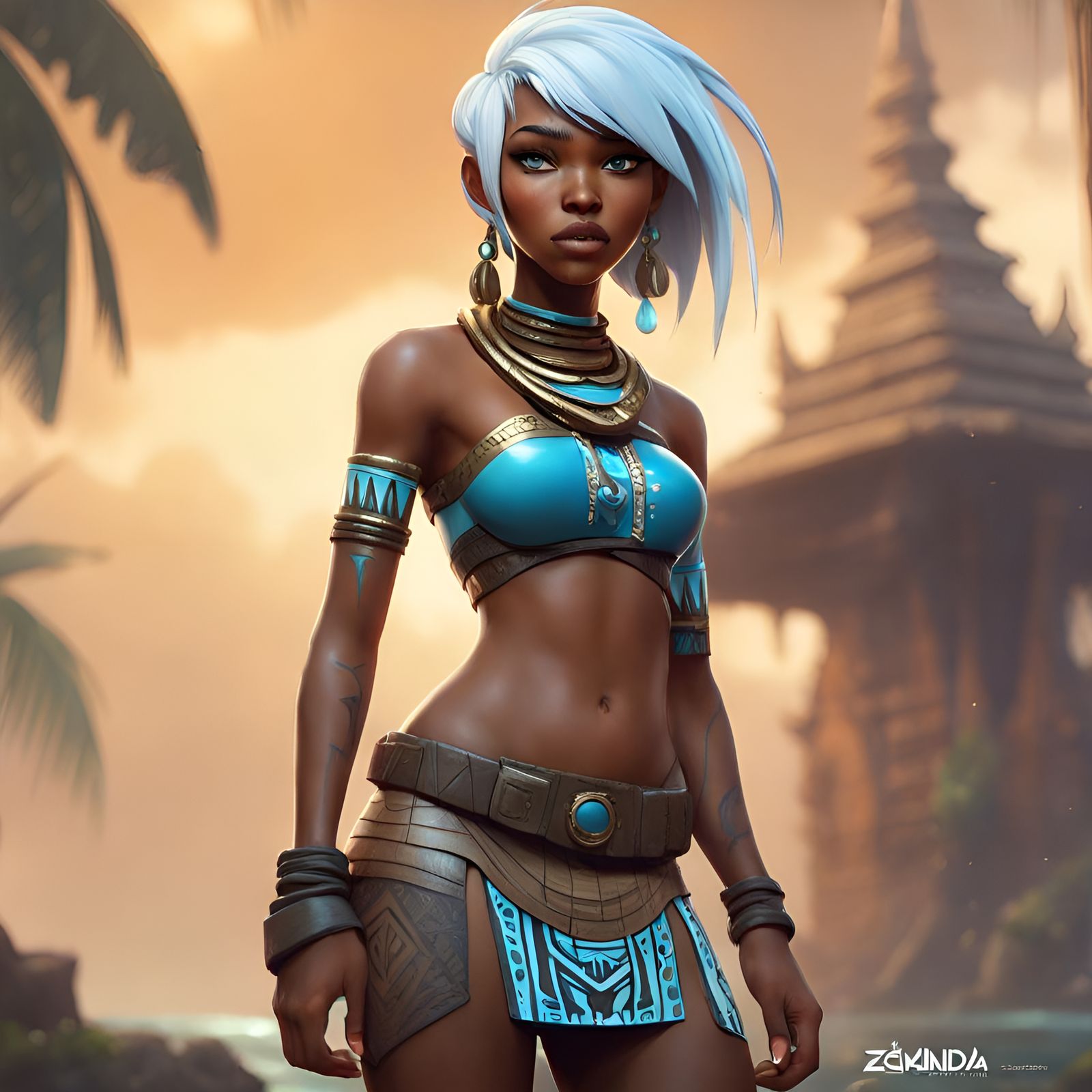Kida of Atlantis in Hyperdetailed Fantasy Art