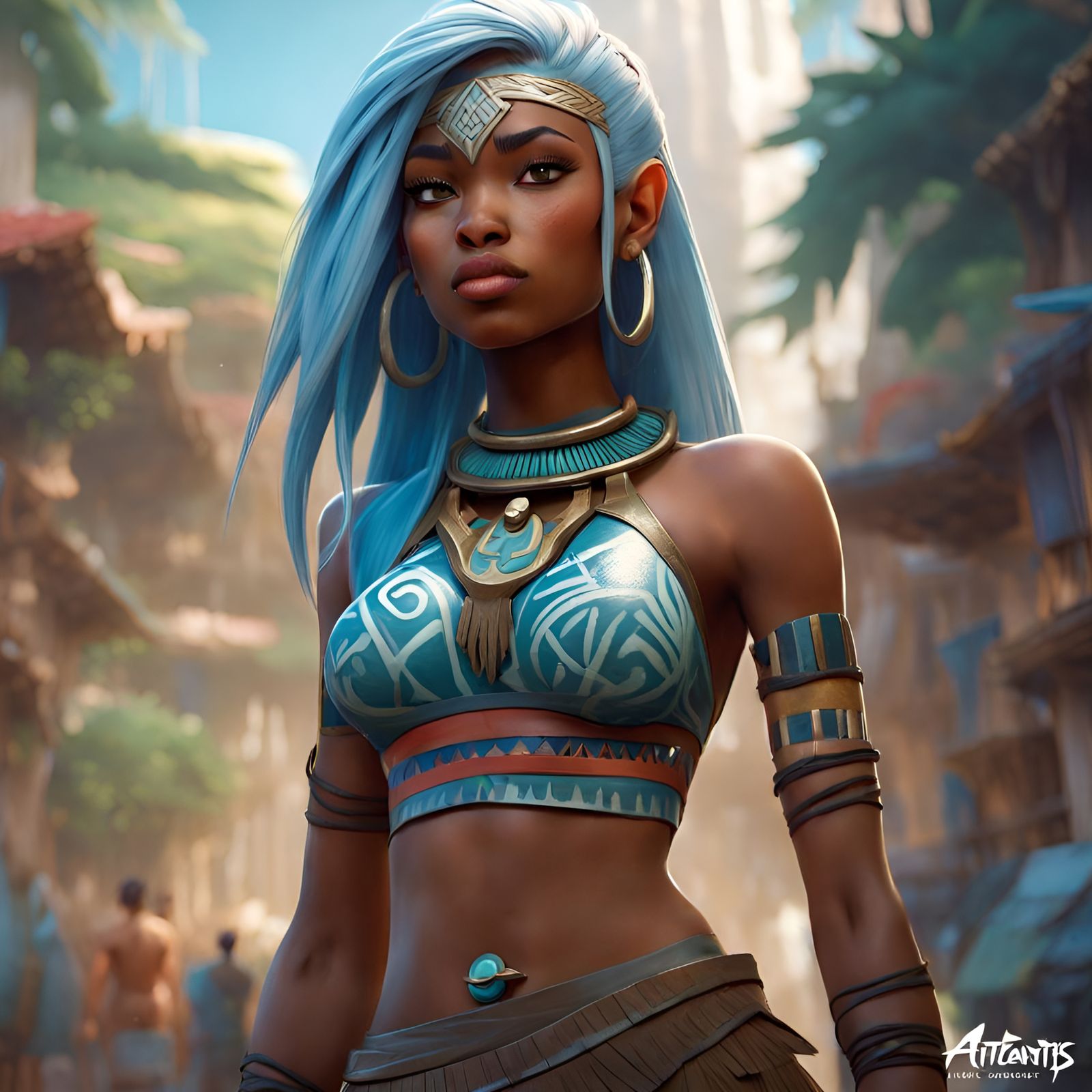 Kida of Atlantis in Hyperdetailed Digital Art