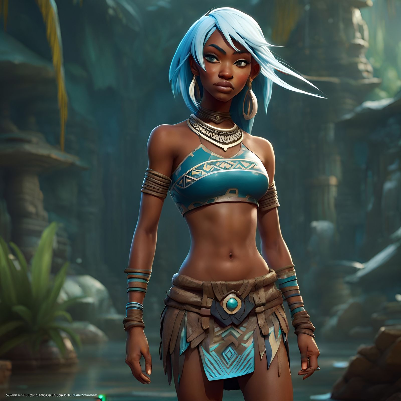 Kida of Atlantis in Tribal Latex Outfit