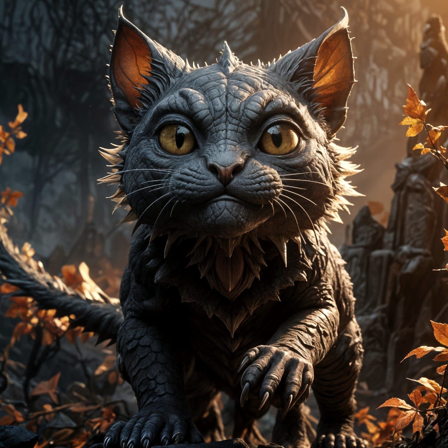 Dark Fantasy Hybrid: Adorable yet Deadly Creature