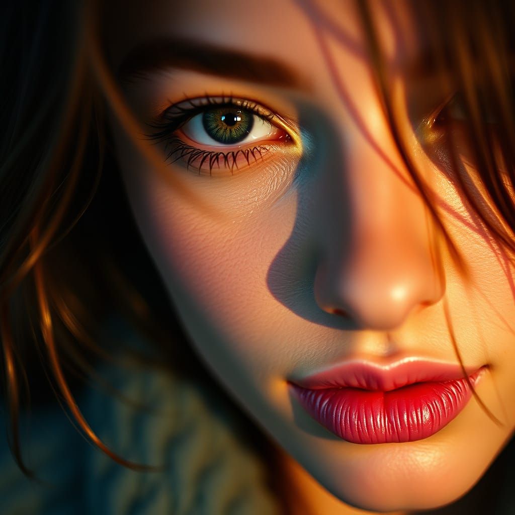 Elegant Female Portrait in Ambient Light