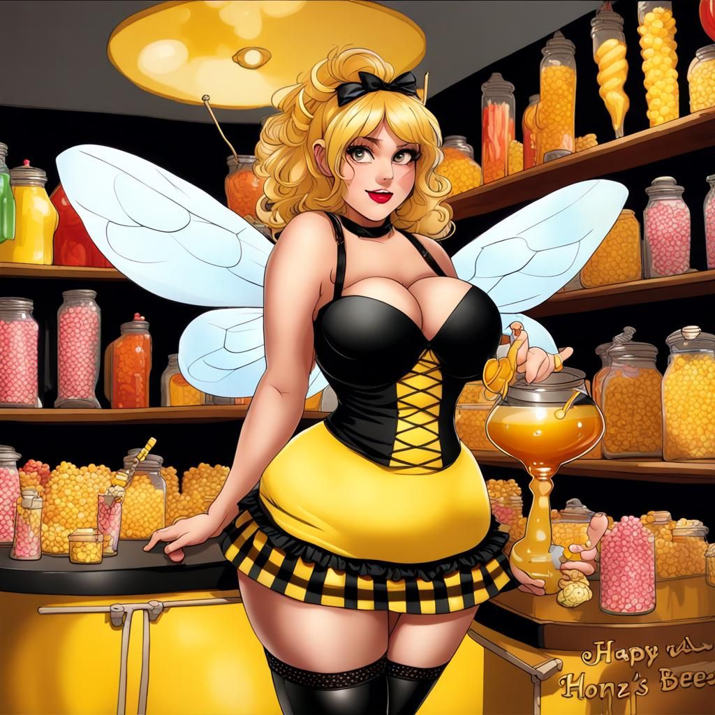 Candy Wonderland: Bees Serving Sweets to Fairies
