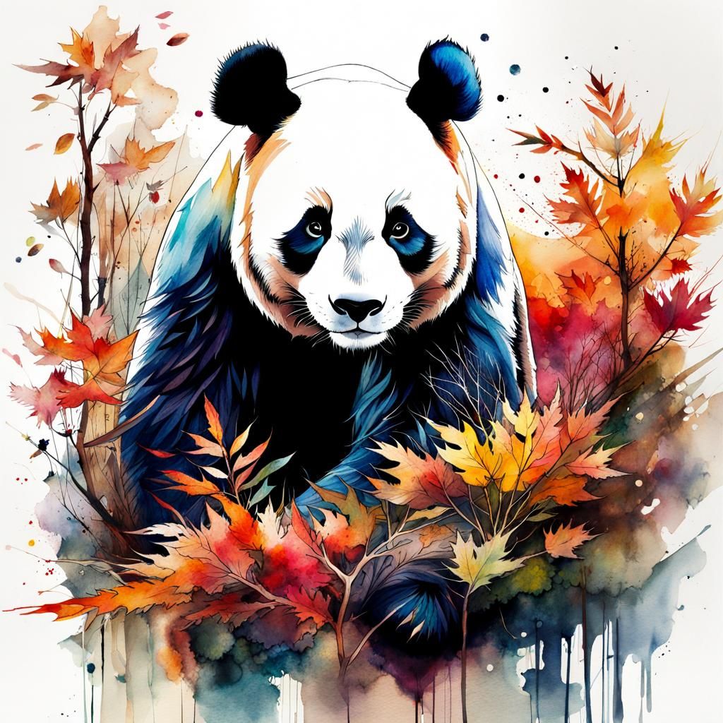 Autumn Panda  ~  Evolved from @ArtAIJB s 'Autumn'