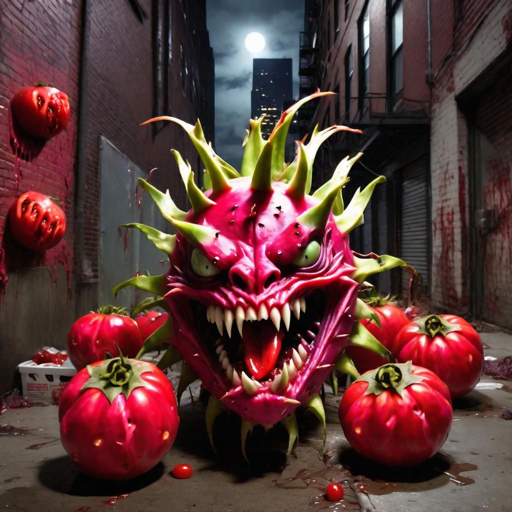Zombie Dragon Fruit in New York Alley