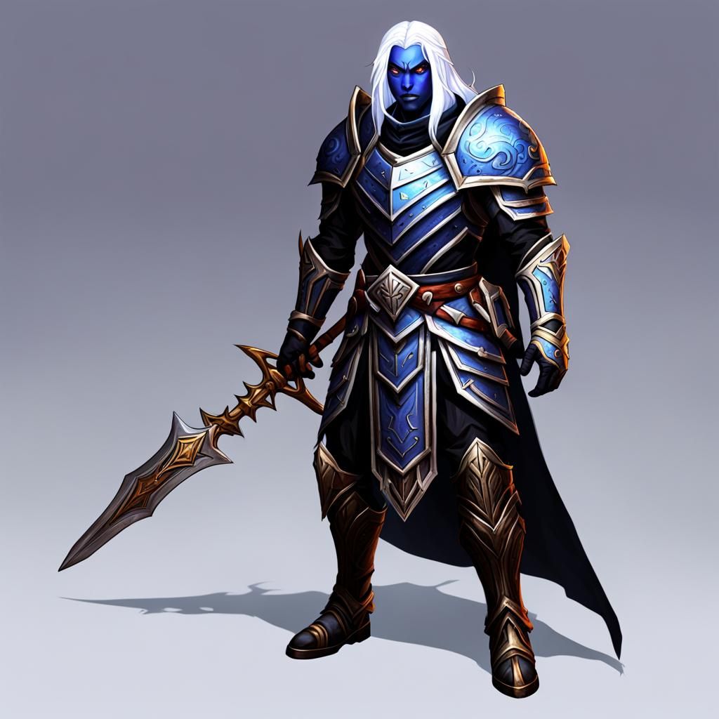 Drow Paladin Fantasy Portrait
