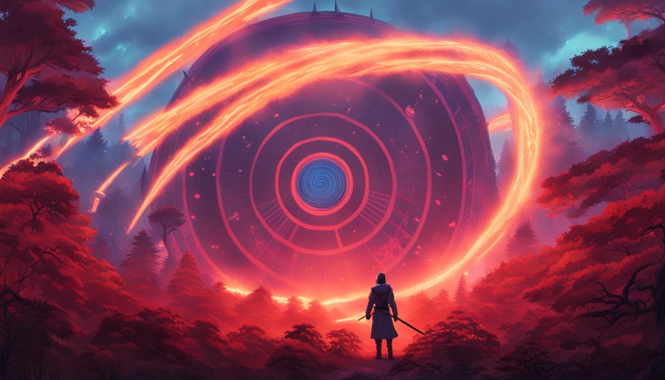 Shinobi with Rinnegan in Mystical Forest