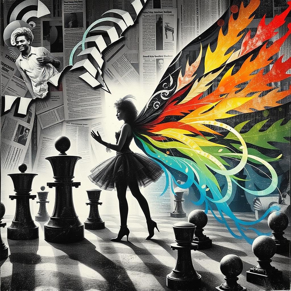 Avant-Garde Figure Emerges in Dada Collage Photogram