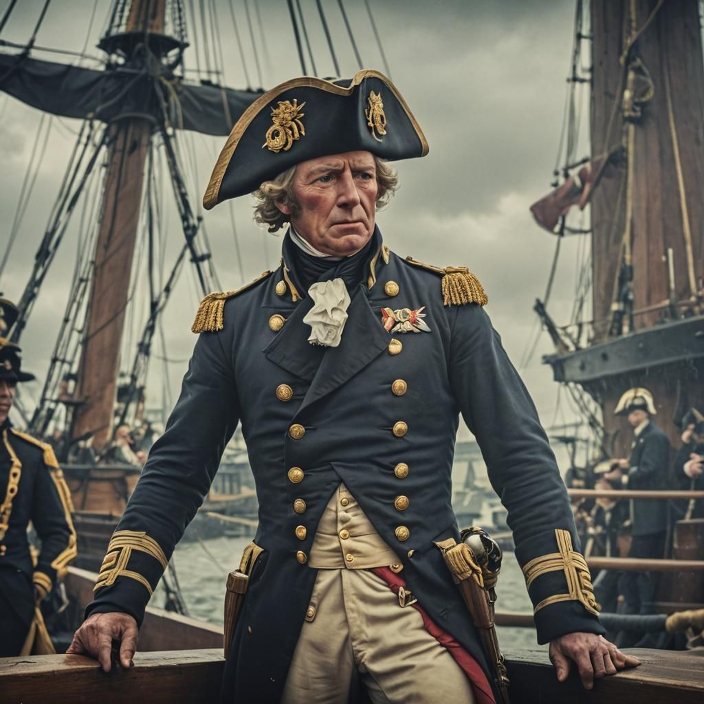 Lord Nelson Commands HMS Victory: Dramatic Naval Battle