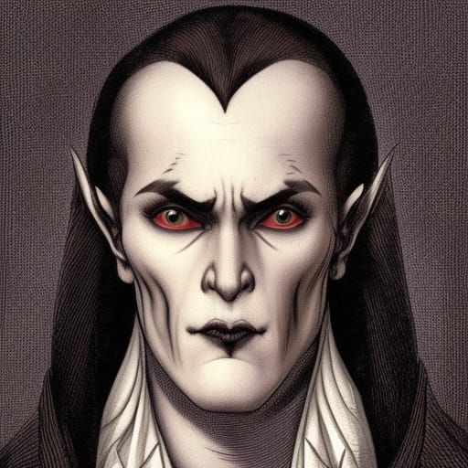 Noble Vampire Lord in Dark Gothic Style