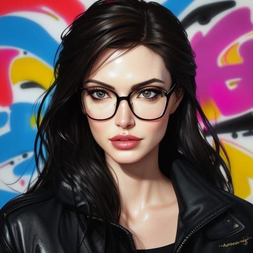 Model Posing for Eyewear Commercial in Modigliani Style