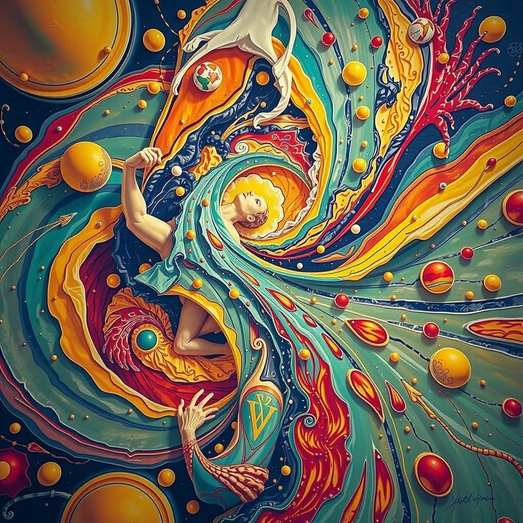 Hyperrealistic Sculpture of Intertwined Figures Dancing