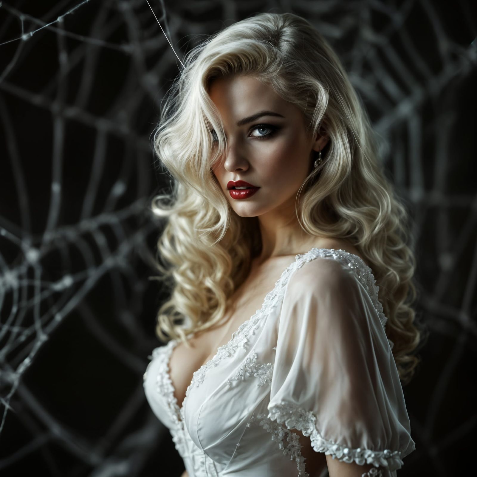 Sinister Classic Femme Fatale in 40s Style