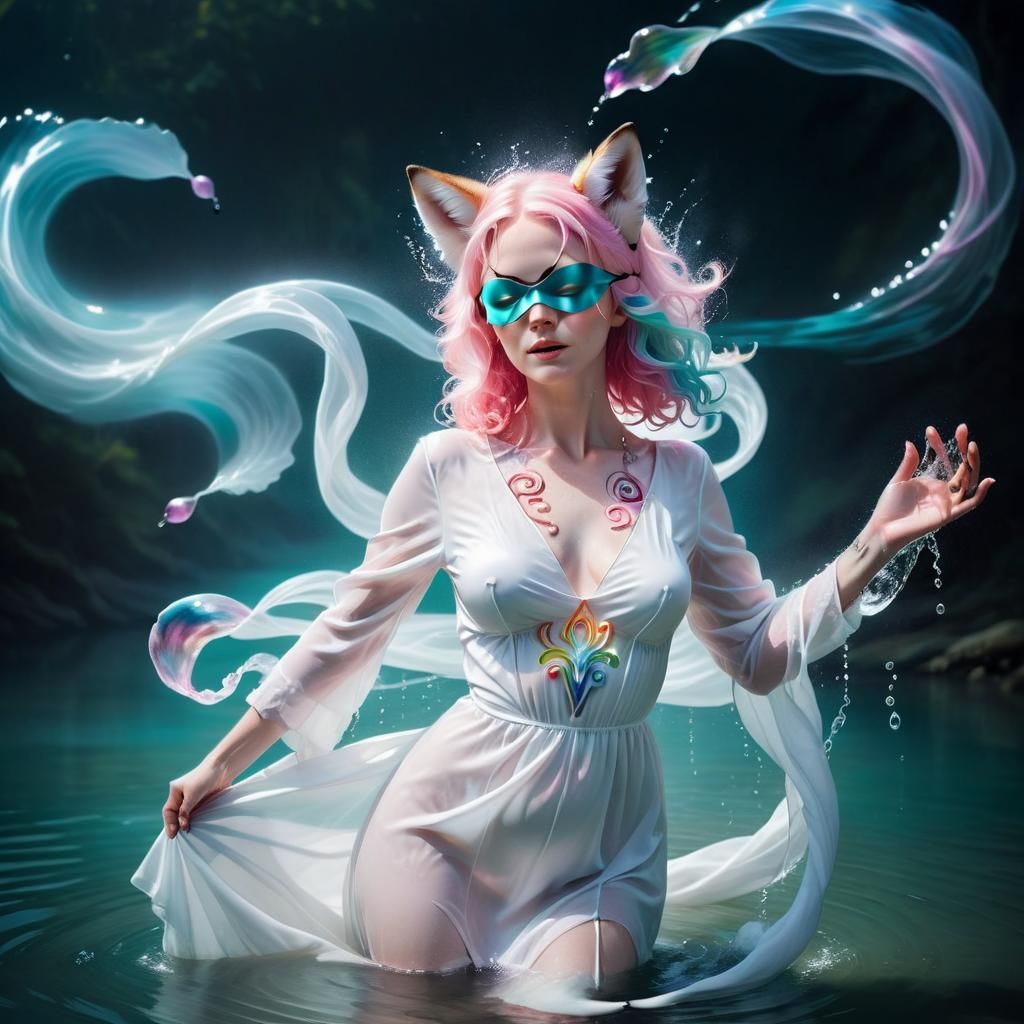 Woman with Fox Ears in Divine Ecstasy