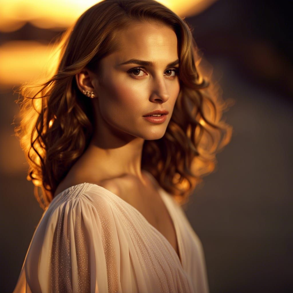 Natalie Portman Modelshoot at Sunset: Professional Photograp...