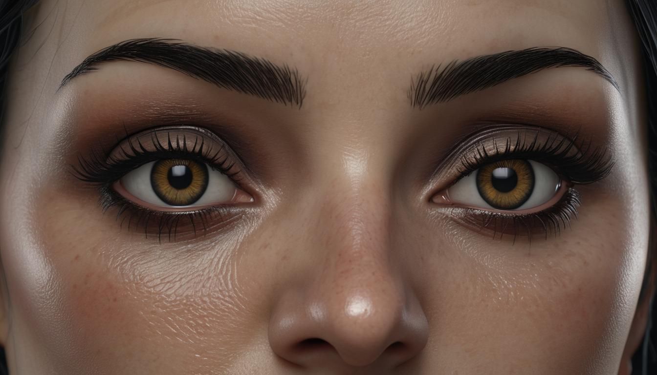 Gothic Woman Portrait in Hyperreal Detail