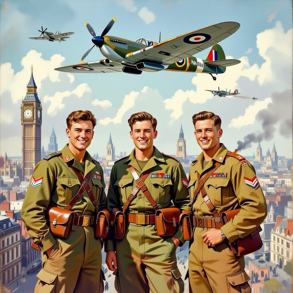 British RAF Recruiting Poster in Norman Wilkinson Style
