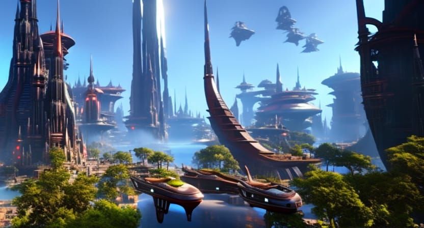 Extraterrestrial Megapolis: A 3D Alien Cityscape