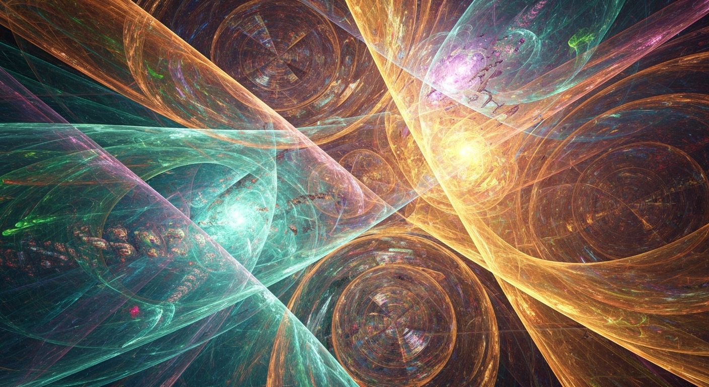 Vibrant Fractal Pattern in Digital Art Style