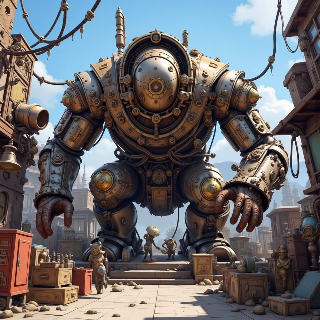 Steampunk Photographic Style Generated by AI