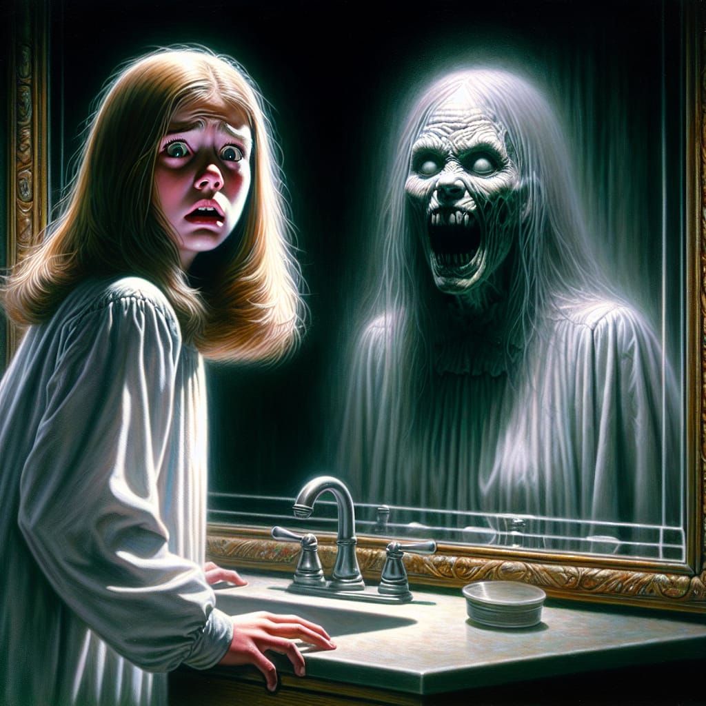 Bloody Mary appears in the mirror