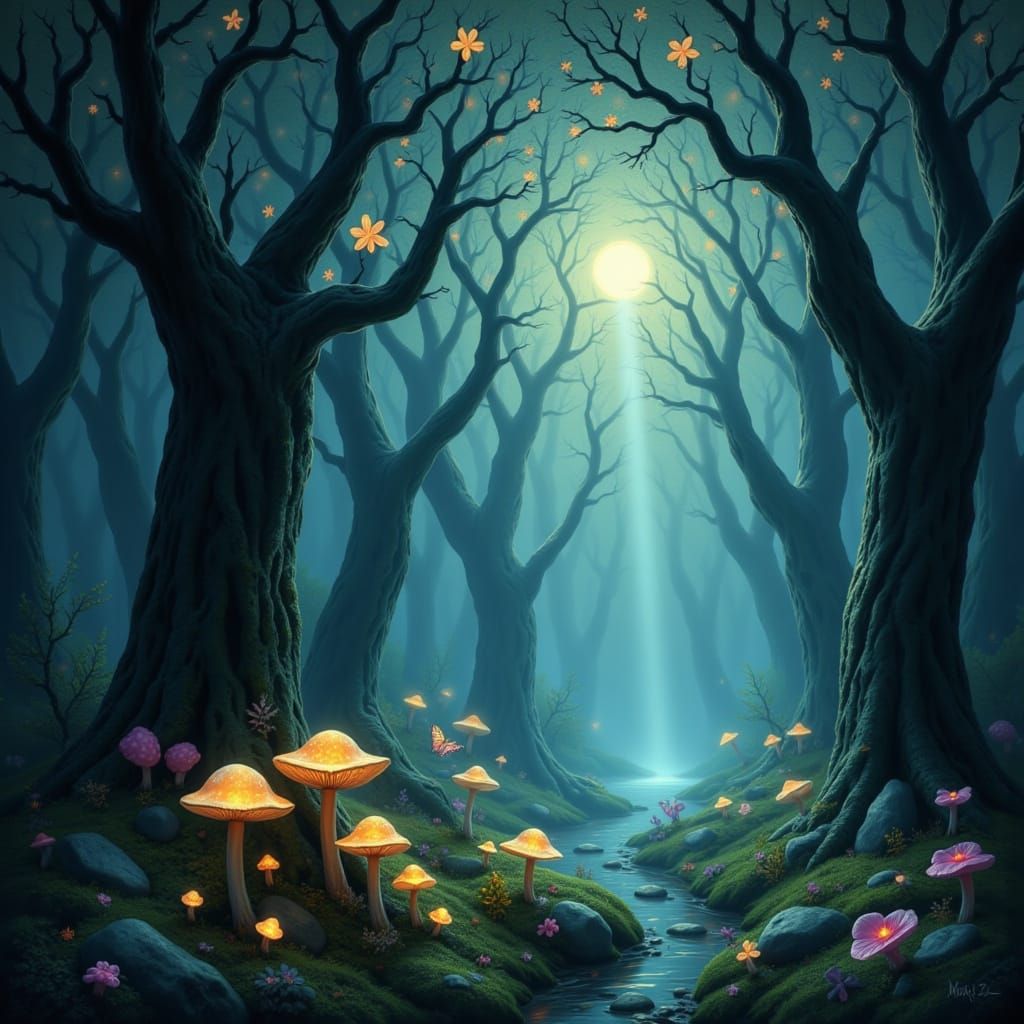 Surreal Forest Portal in Ethereal Light