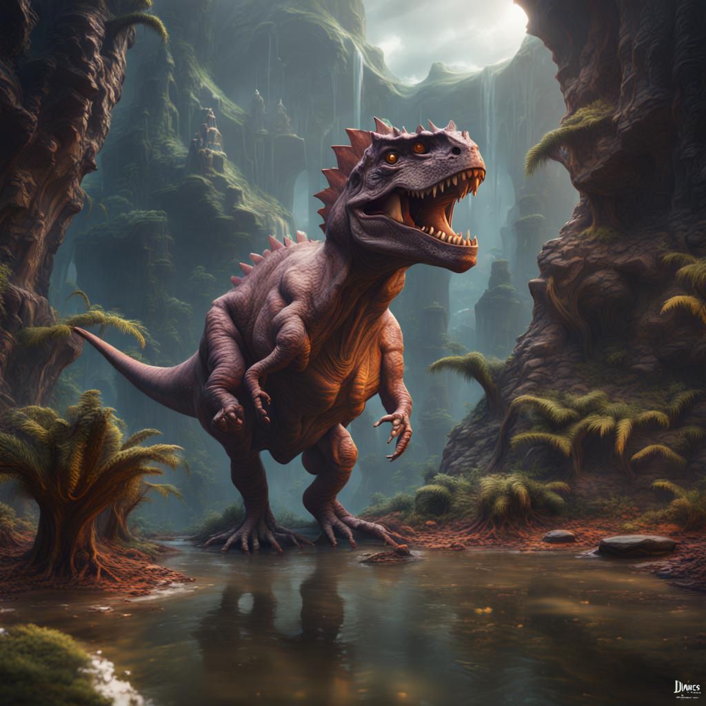 Fantastical Dinosaur Concept Art in Unreal Engine