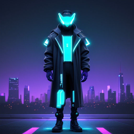 Lone Figure on Manhattan Beach Boardwalk Under Full Moonlit...