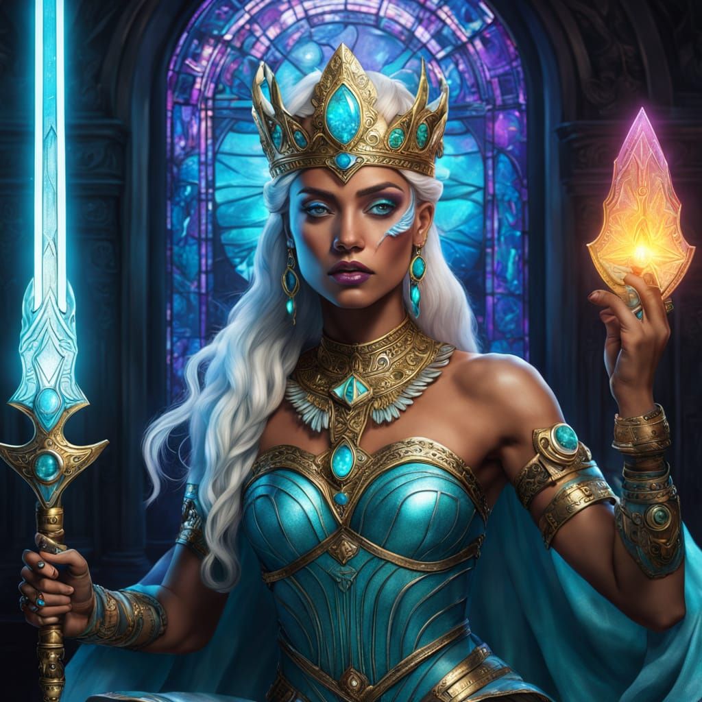 Atlantean Warrior Princess in Cosmic Splendor
