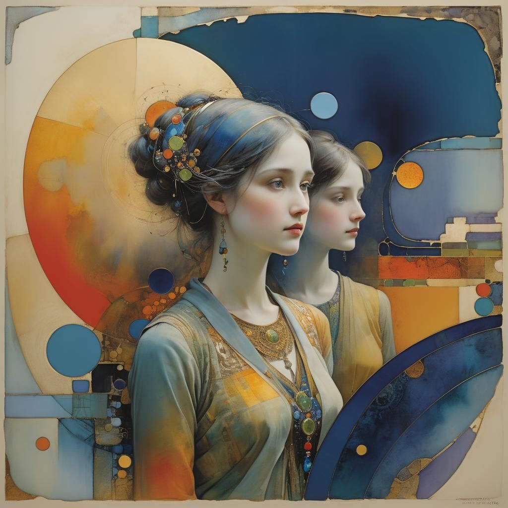 Intricate Detailed Artwork Inspired by Tiffany and Hundertwa...