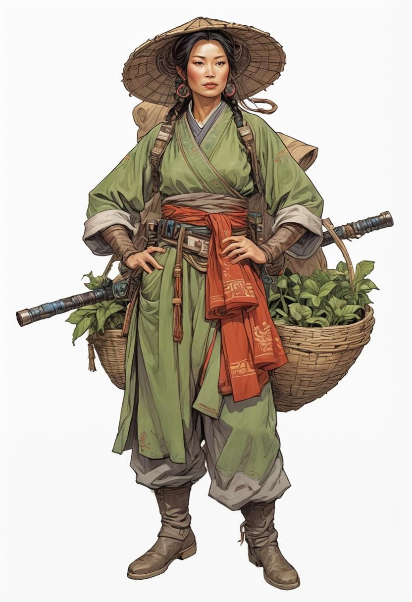 Sci-Fi Farmer in Boris Vallejo Style Illustration