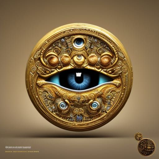 Golden Cat God Portrait in Detailed Fantasy Art