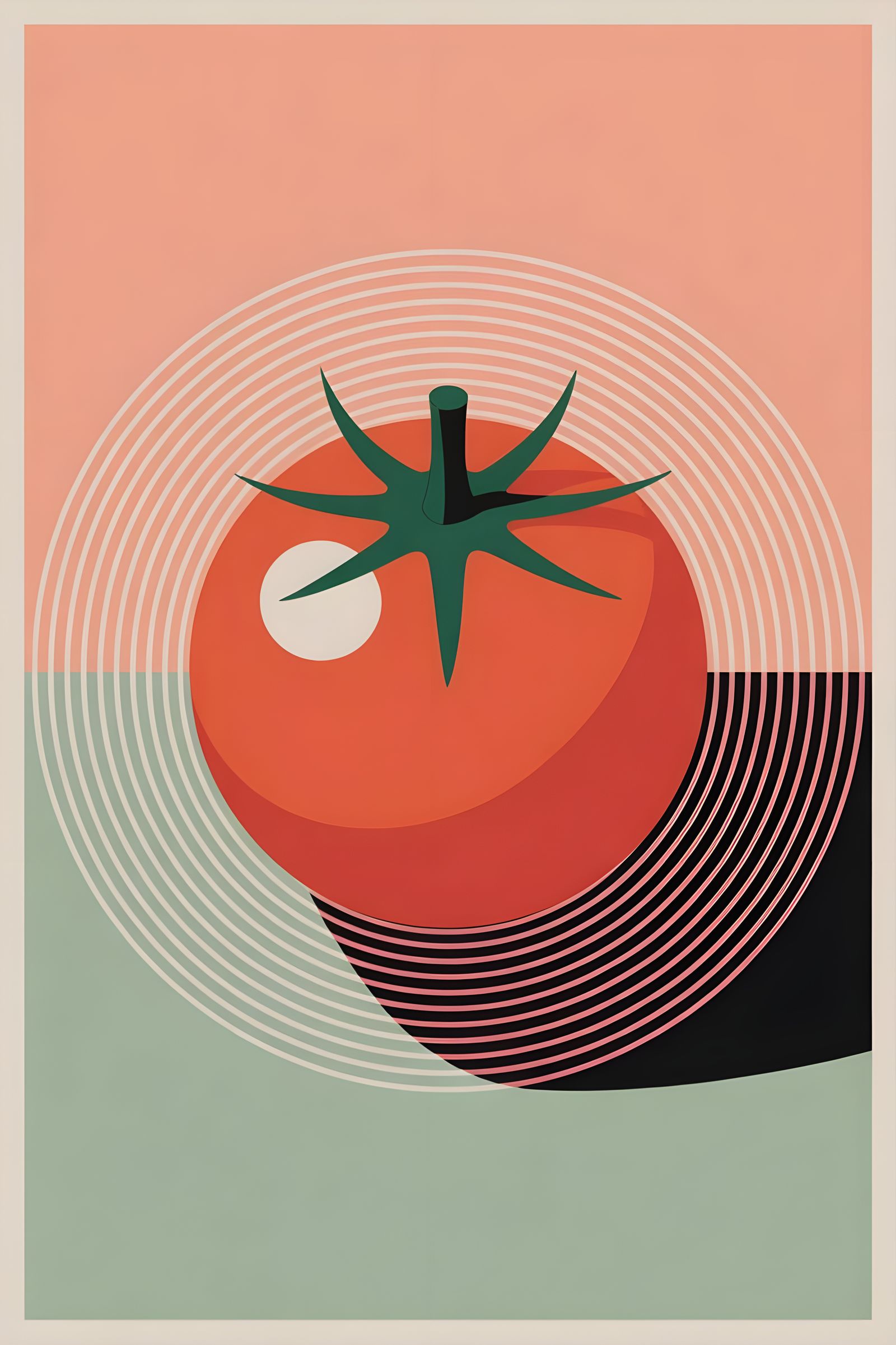 Bauhaus Tomato Graphic Art Print