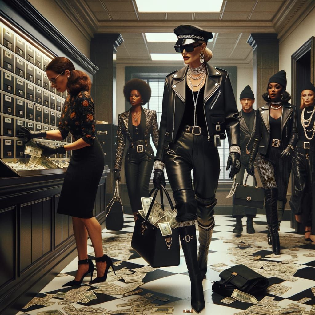 Female Bikers Lead Heist in High-End City Bank