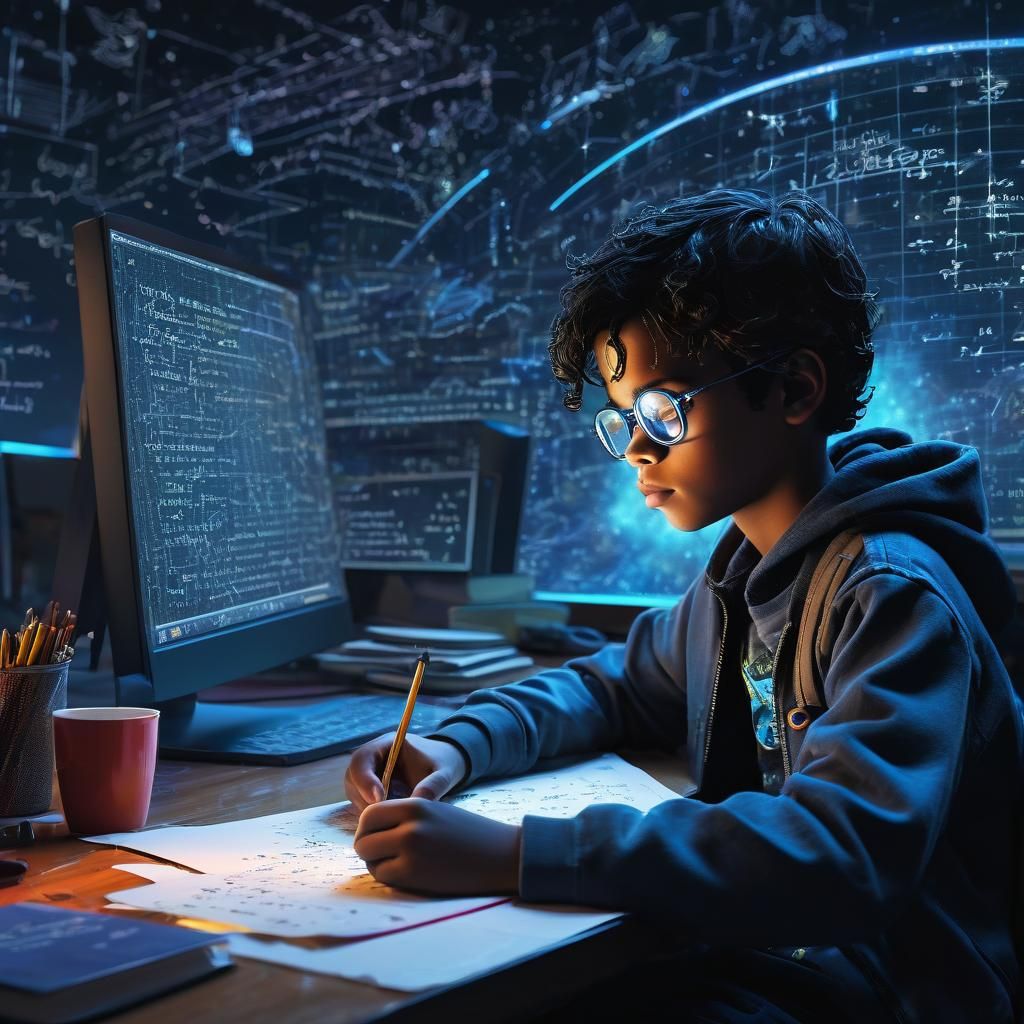 Child's Homework with Moonwalking Michael Jackson