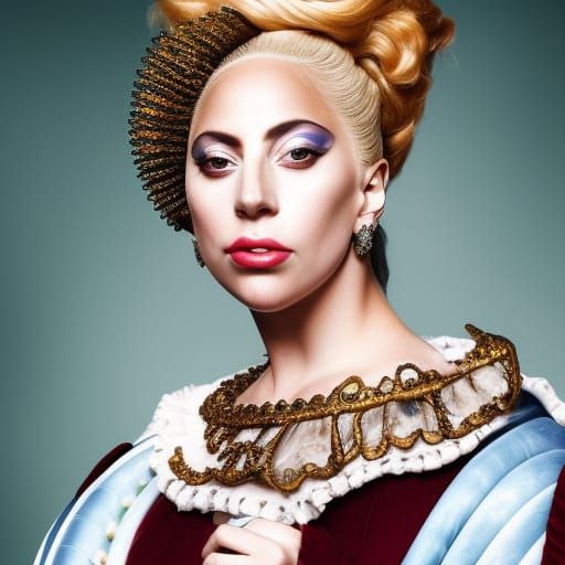 Lady Gaga in Renaissance Style Portrait