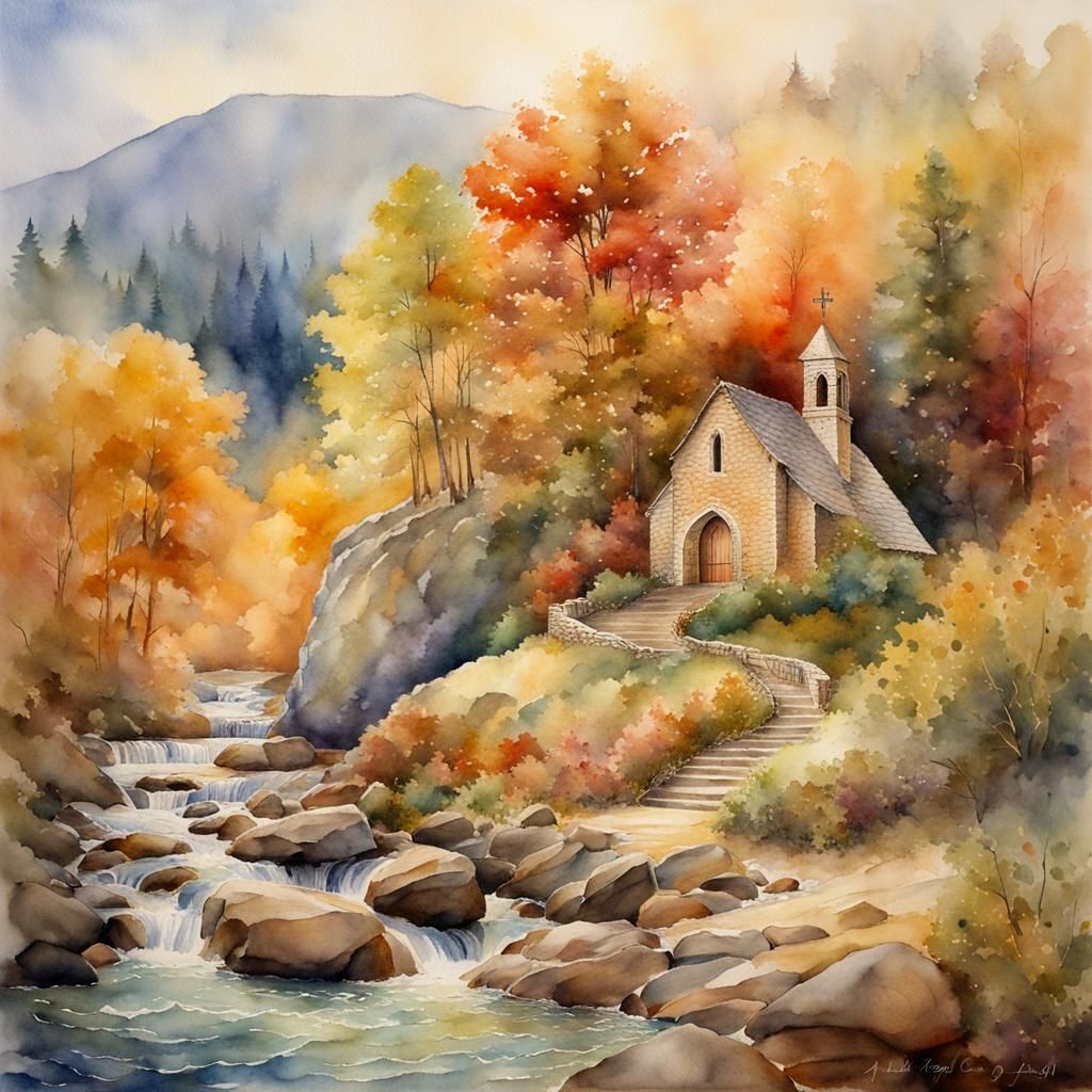 Joyful Praise: A Watercolor Renaissance Scene