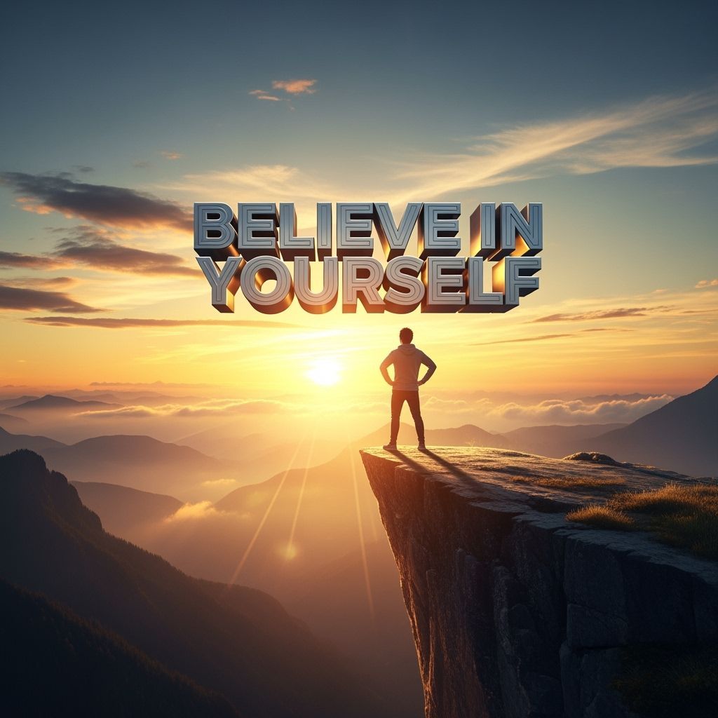 Inspirational Sunrise Landscape with Figure