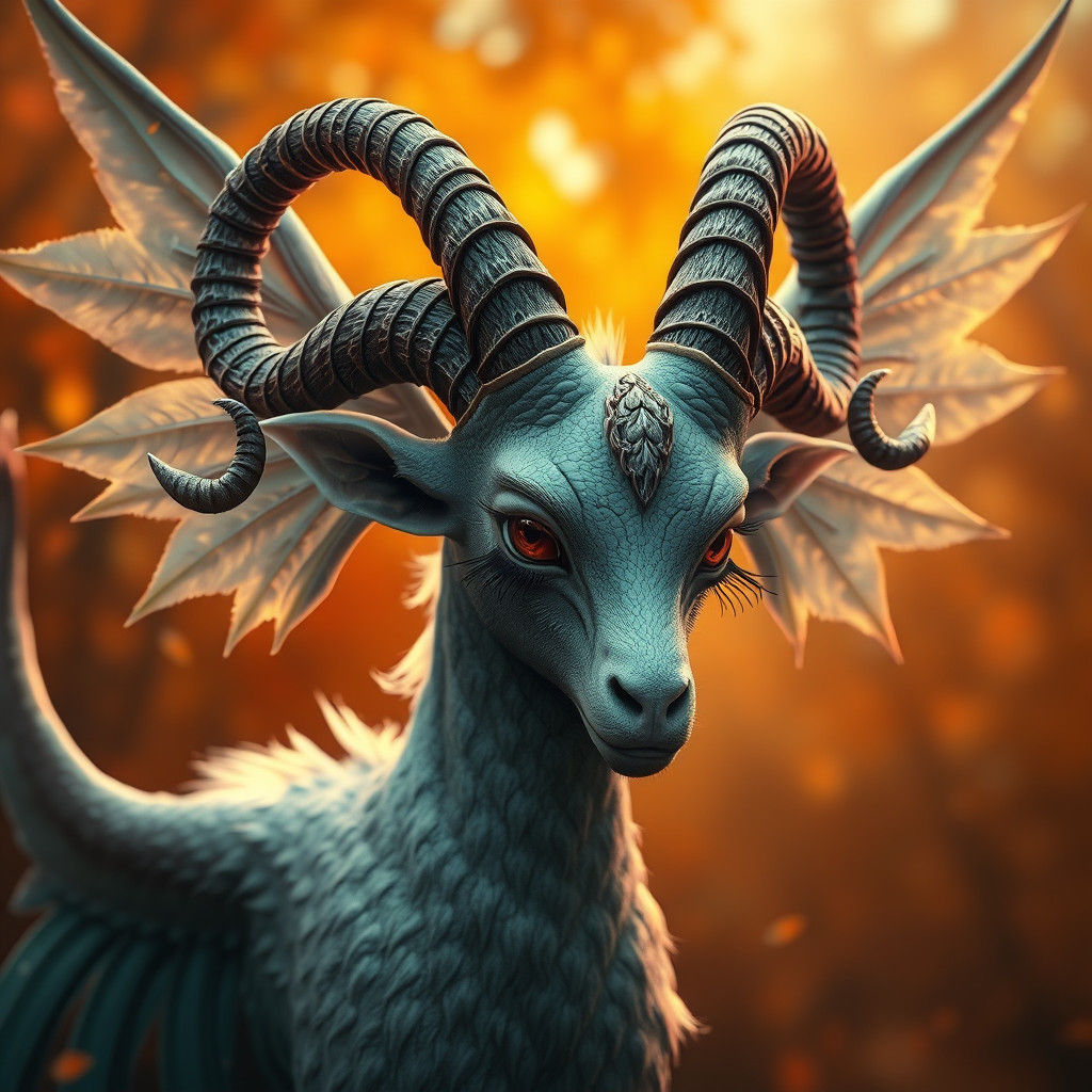 Mythical Creature with Autumnal Colors, Matte Painting