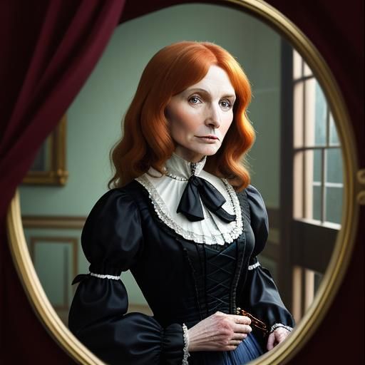 Gates McFadden as Victorian Woman at Window