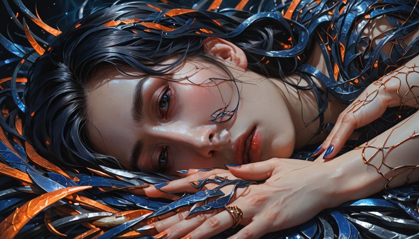 Dark Fantasy: Bella Fachira Sleeping on Nail Bed