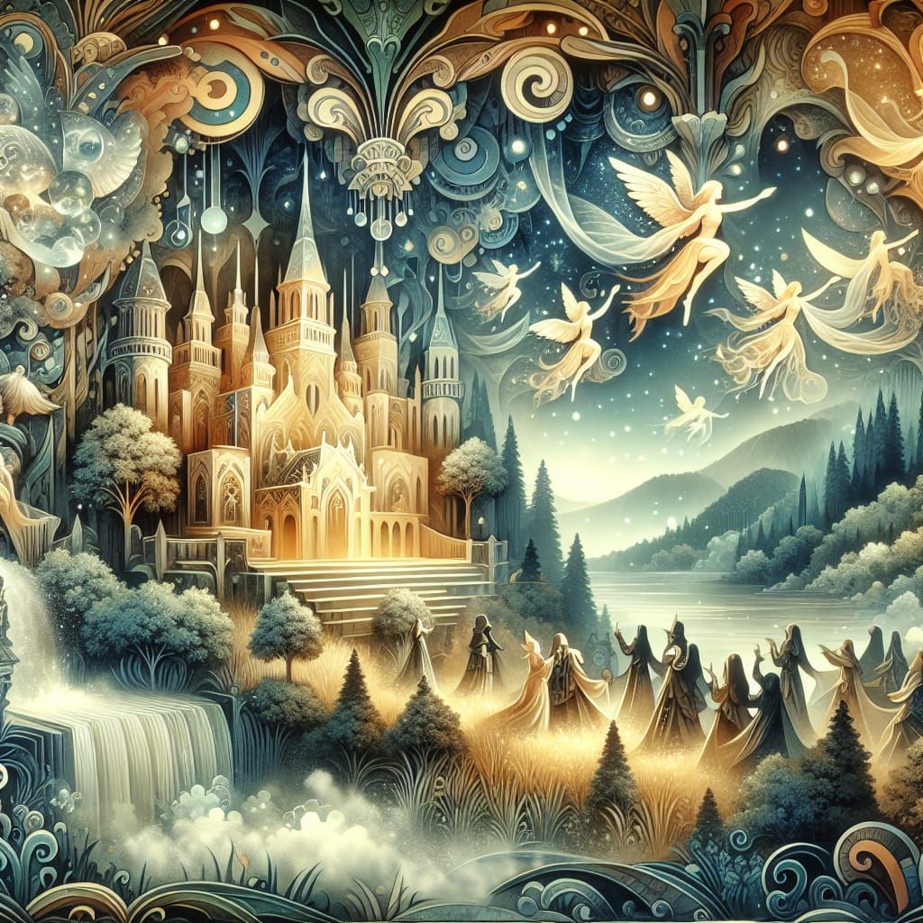 Artist Designing Magical Fantasy Pop-Up Book