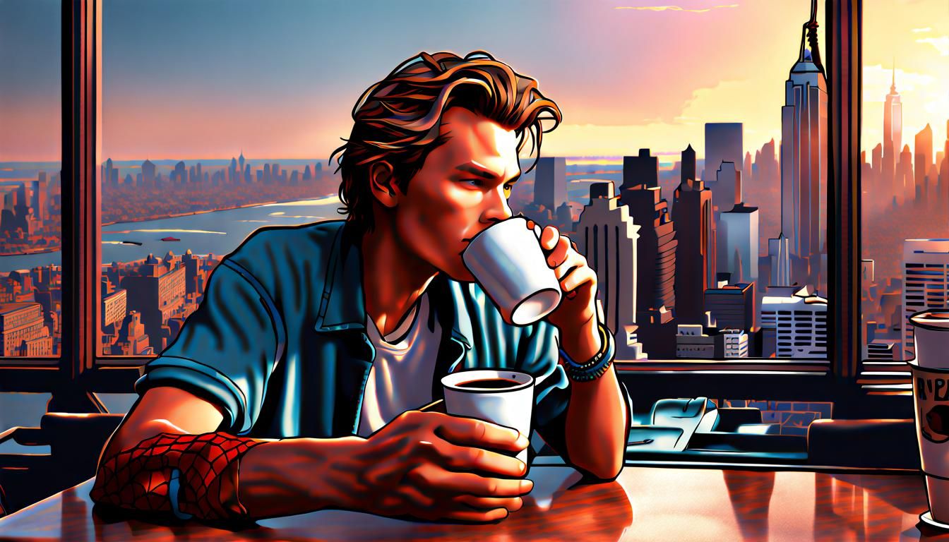 Spiderman in Queens Cafe Concept Art