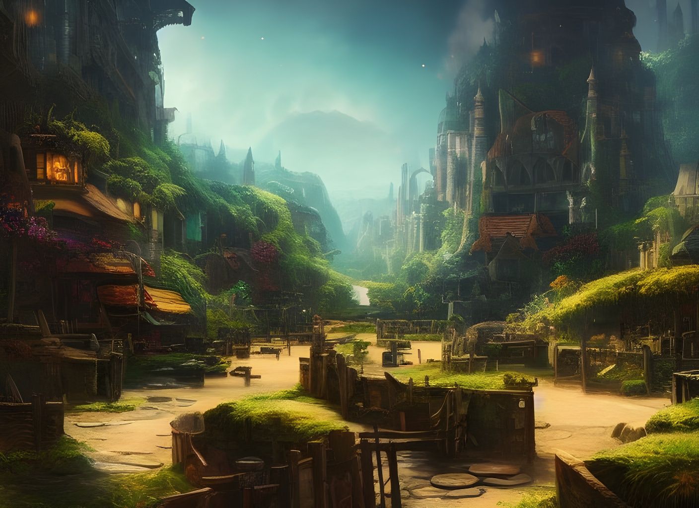 Village somewhere in the mountains