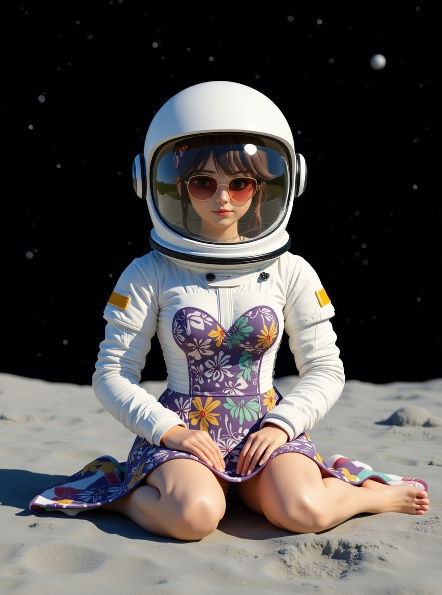 Girl on Porch in Stylized 3D Anime Art