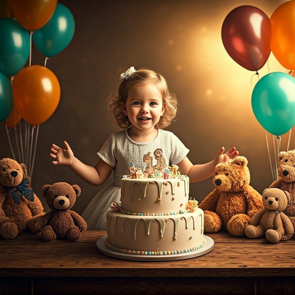 Joyful 2-Year-Old Celebrates Birthday in Whimsical Wonderlan...
