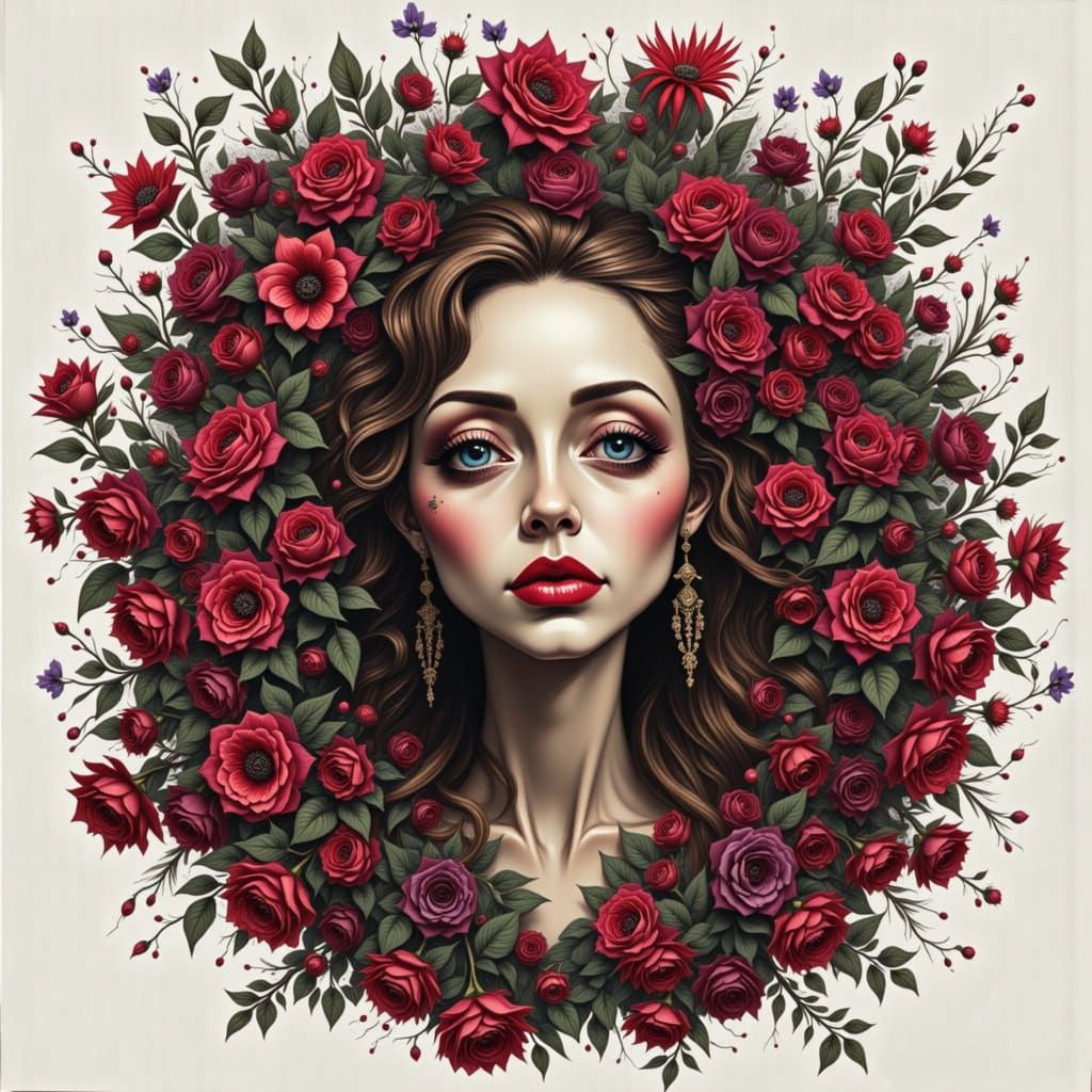 Abstract Impasto Painting with Bold Textures