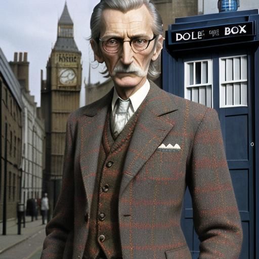 Peter Cushing as Doctor Who in 1970s London