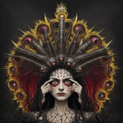 Surreal Pagan Horror with Spiderweb Eyes